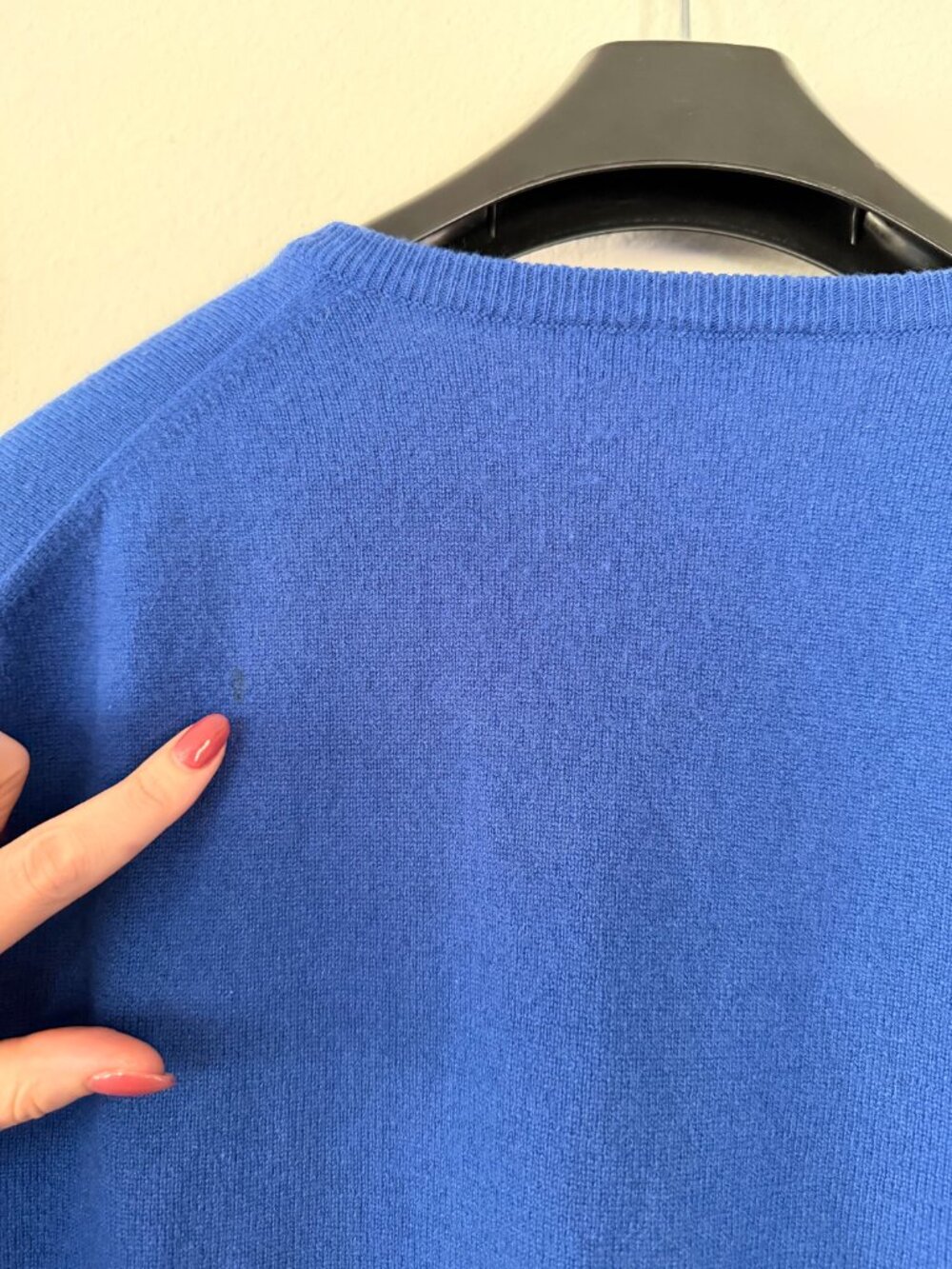 Loro Piana Cerulean Blue V Neck Sweater | Made in Italy | IT 52 | Luxury Knit - Picture 5 of 6